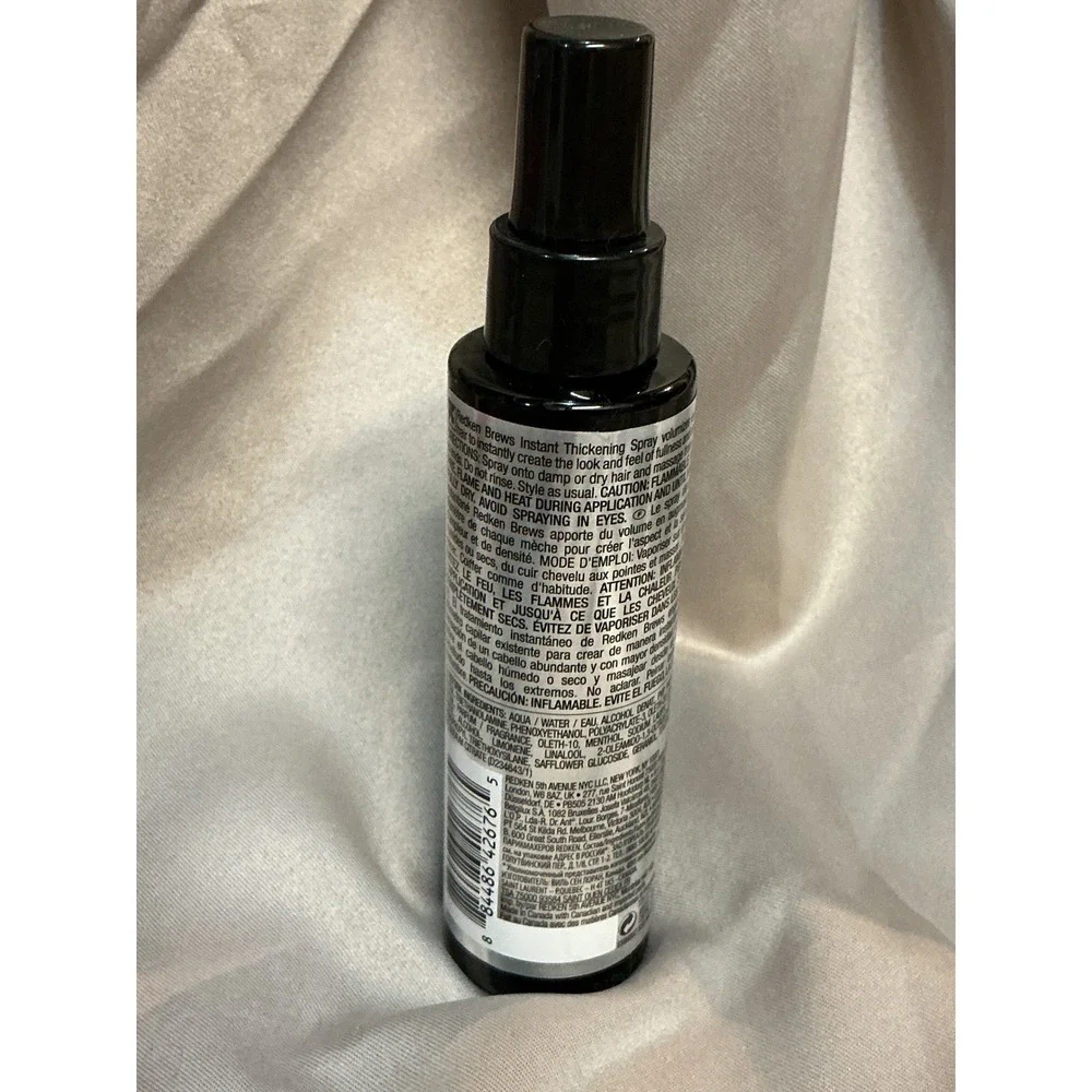 Redken Brews Thickening Spray Men 4.2oz Silver New Barber Essentials Styling